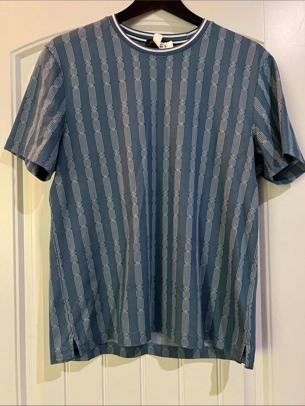 Ted Baker London Blue Patterned Short-Sleeve Shirt